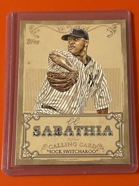 CC Sabathia #CC-8 2013 Topps [Calling Card] Baseball Trading Card